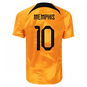 Maillot de Foot Pays-Bas Memphis 10 Domicile Coupe du monde 2022